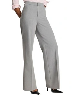 Supersmooth Stretch Double Weave Wide Leg Pant in Grey