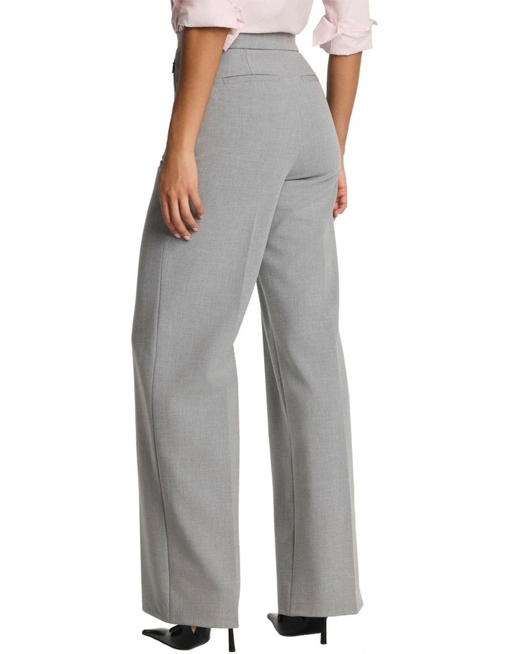 Supersmooth Stretch Double Weave Wide Leg Pant in Grey image 2