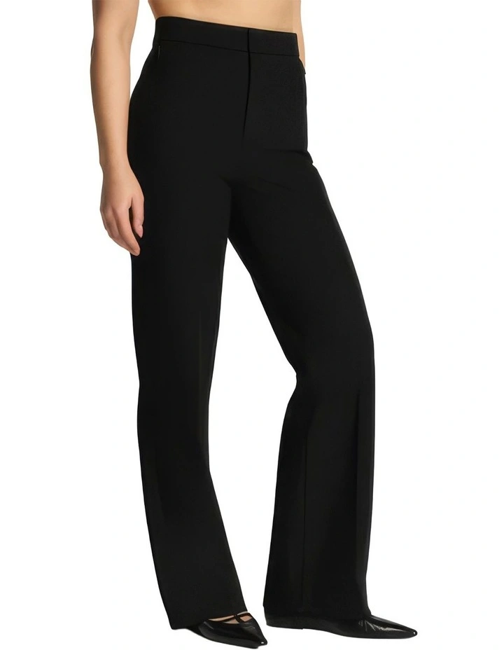 Supersmooth Stretch Double Weave Well Suited-Easy Flare Pant in Classic Black image 1