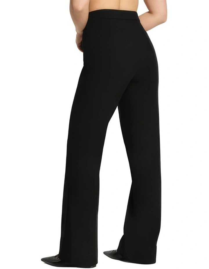 Supersmooth Stretch Double Weave Well Suited-Easy Flare Pant in Classic Black image 2