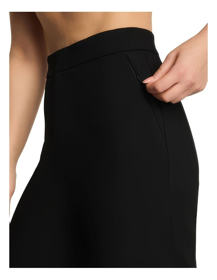 Supersmooth Stretch Double Weave Well Suited-Easy Flare Pant in Classic Black image 4