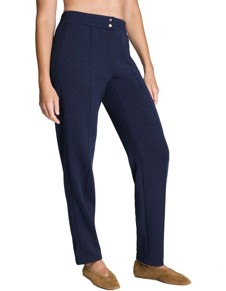 Brushed Airessentials Slim Straight Pant in Timeless Navy Htr image 1