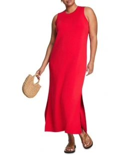 Air Essentials Maxi Tank Dress in Red