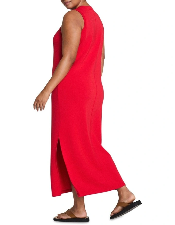 Air Essentials Maxi Tank Dress in Red image 2