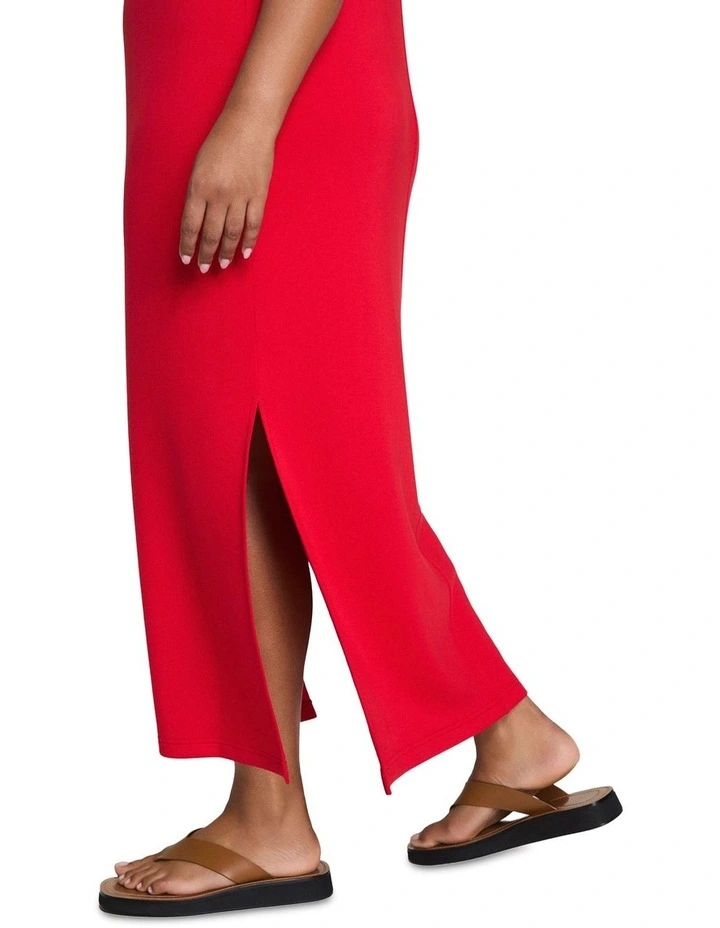 Air Essentials Maxi Tank Dress in Red image 3