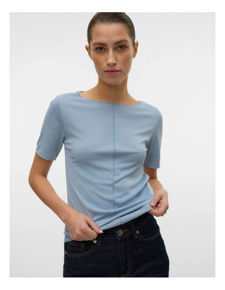 Maggie Boatneck Top in Blue image 1