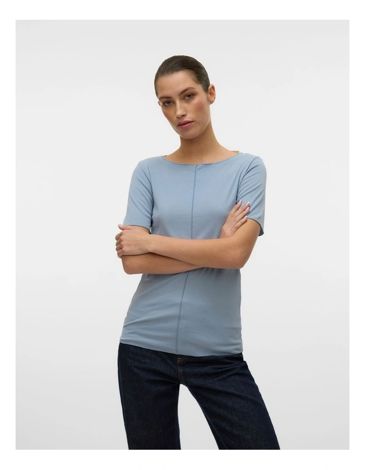 Maggie Boatneck Top in Blue image 2