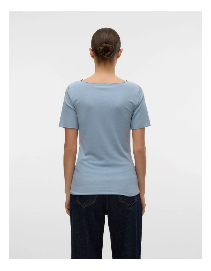 Maggie Boatneck Top in Blue image 3
