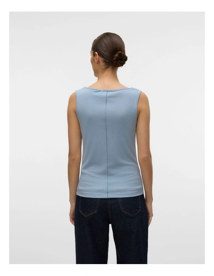 Maggie Boatneck Sleeveless Top in Blue image 3