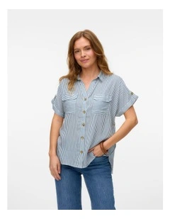 Bumpy Striped T-Shirt in Grey