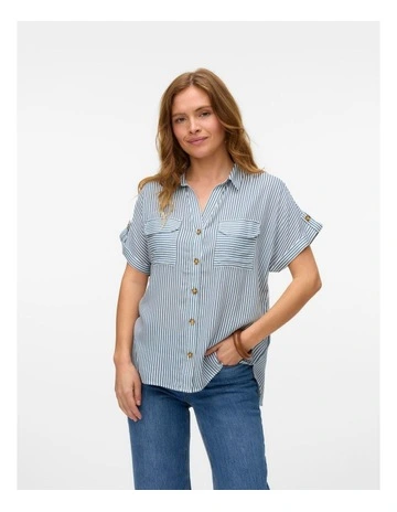 Bumpy Striped T-Shirt in Grey