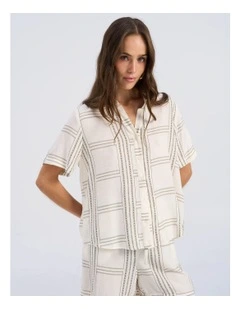 Josie Printed Shirt in Cream