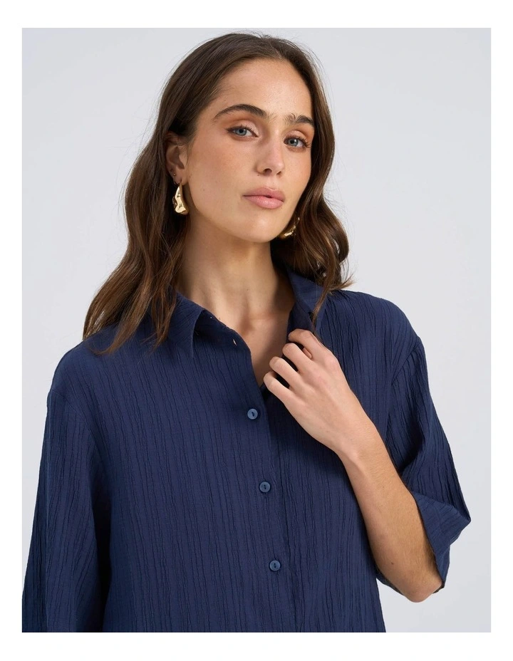Ricki Relaxed Polo Shirt in Midnight image 2