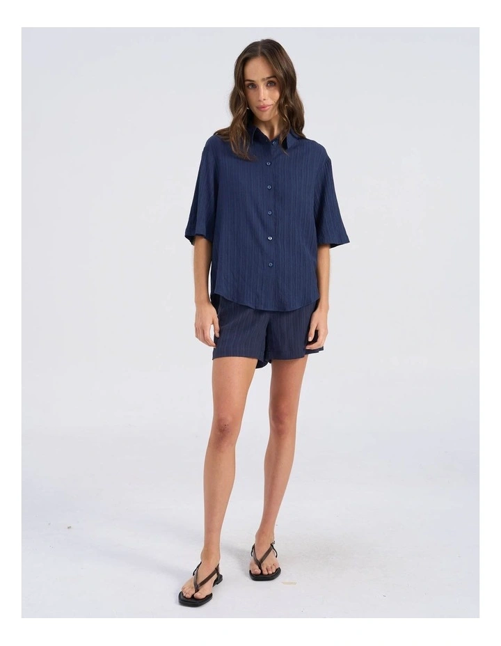 Ricki Relaxed Polo Shirt in Midnight image 3