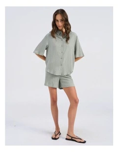 Ricki Relaxed Buttoned Shirt in Khaki