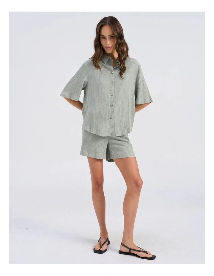 Ricki Relaxed Buttoned Shirt in Khaki image 1