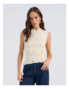 Stormi Ruffled Top in Birch