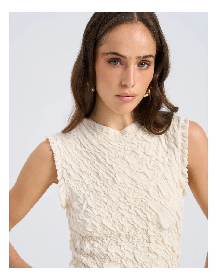 Stormi Ruffled Top in Birch image 2