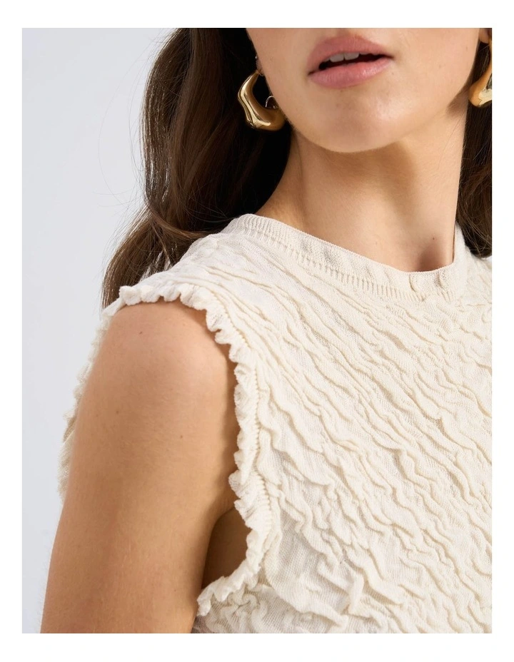 Stormi Ruffled Top in Birch image 6