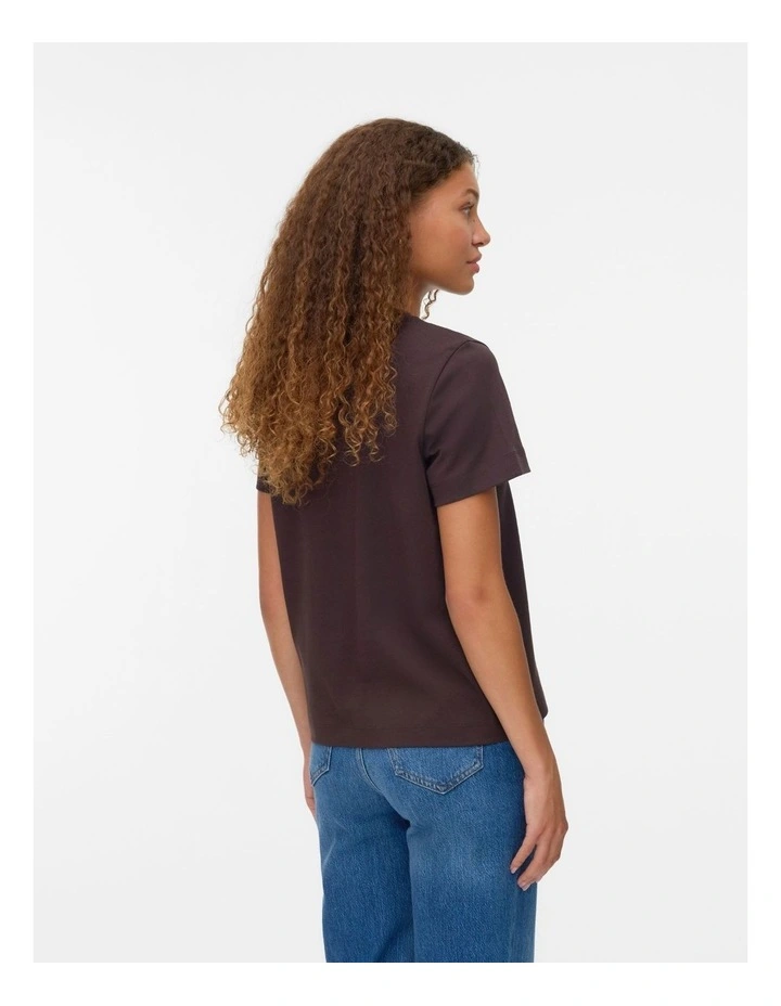 Naima Cotton T-shirts in Chocolate image 2