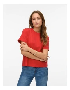 Naima Cotton T-shirt in Red