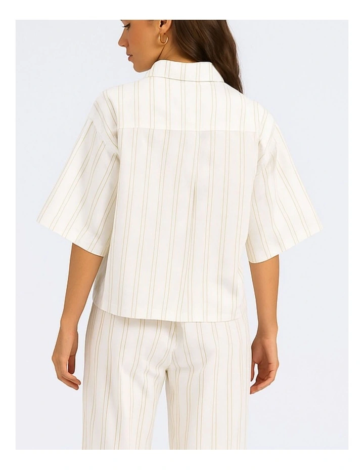 Susi Cotton Cropped Shirt in White image 4