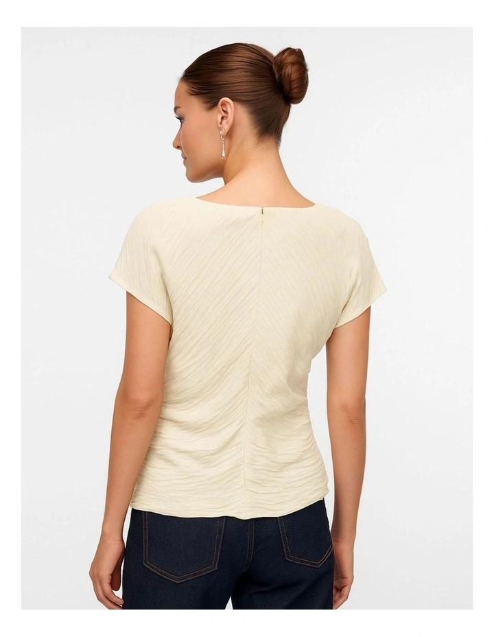Tatiana Gathered Top in Cream image 2