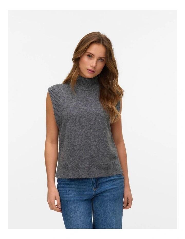 Wow High Neck Vest in Grey image 1