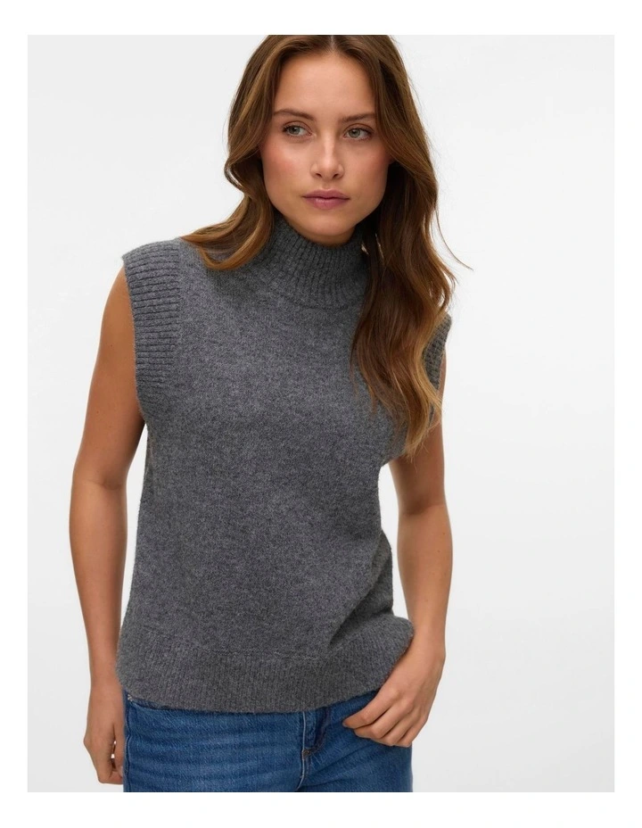Wow High Neck Vest in Grey image 2