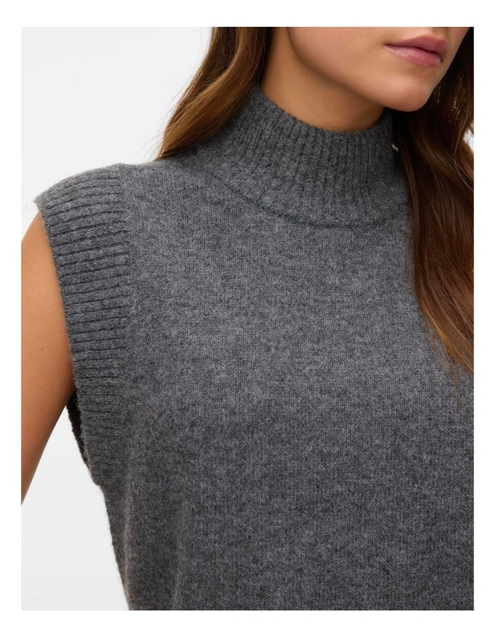 Wow High Neck Vest in Grey image 3