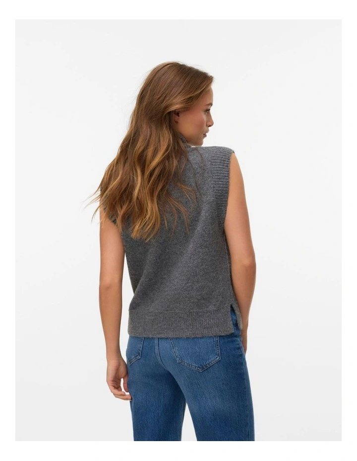 Wow High Neck Vest in Grey image 4
