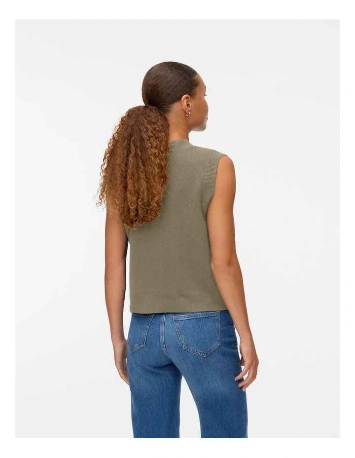 Saba Buttoned Vest in Gold image 3
