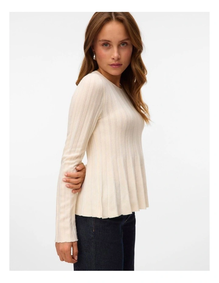 Lana Ribbed Knit in Oatmeal image 2
