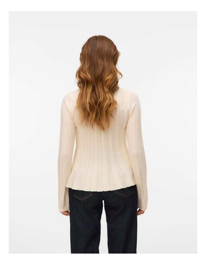 Lana Ribbed Knit in Oatmeal image 3