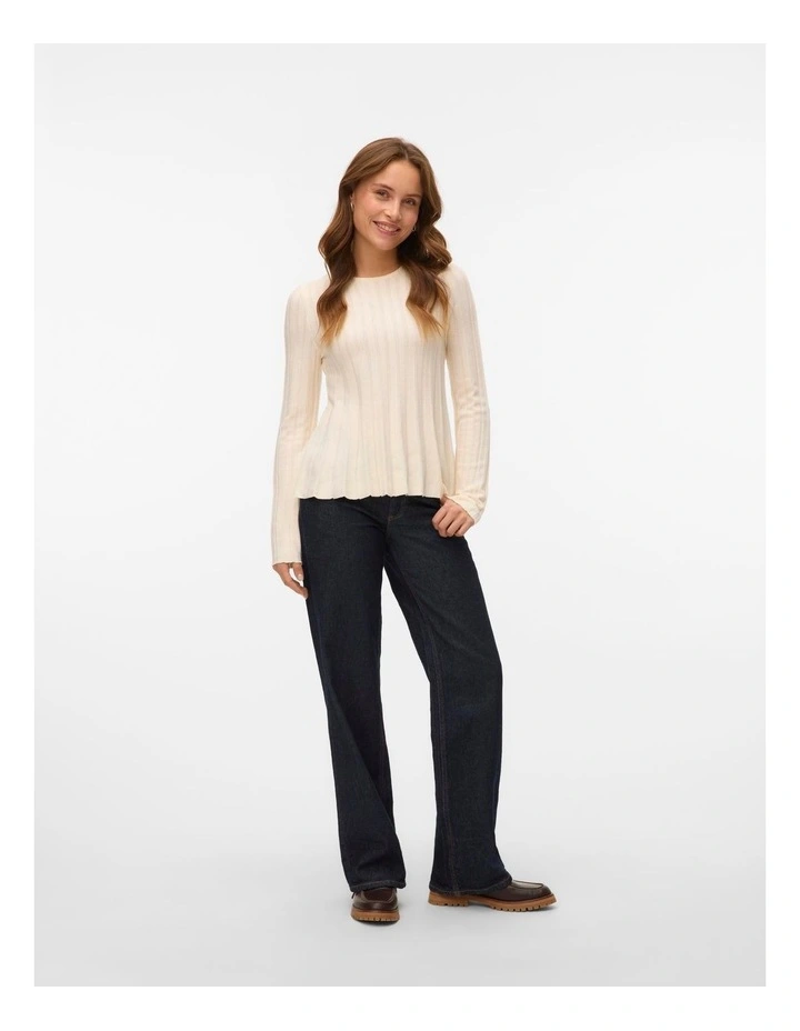 Lana Ribbed Knit in Oatmeal image 4