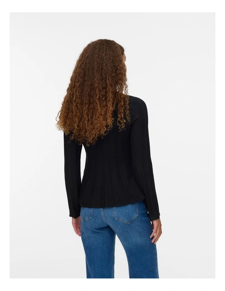 Lana Ribbed Knit in Black image 3