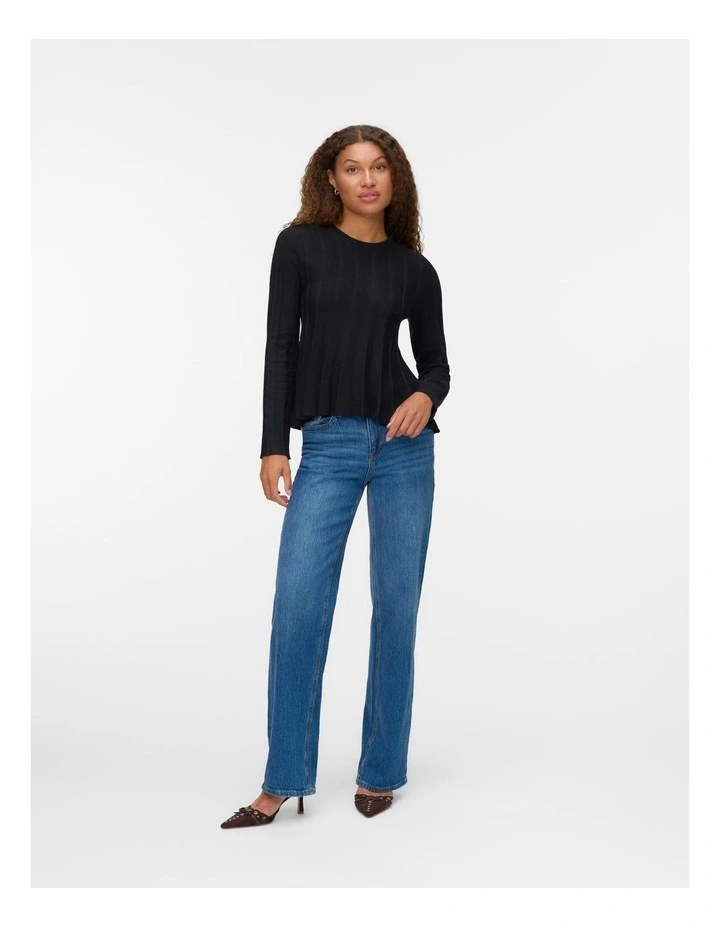 Lana Ribbed Knit in Black image 4
