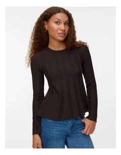 Lana Ribbed Knit in Chocolate