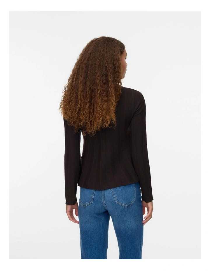 Lana Ribbed Knit in Chocolate image 2