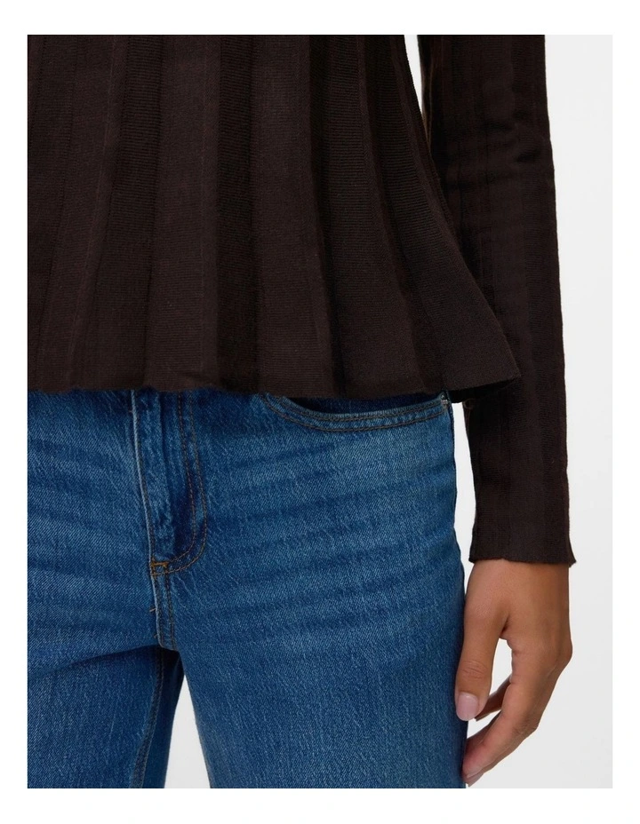 Lana Ribbed Knit in Chocolate image 3