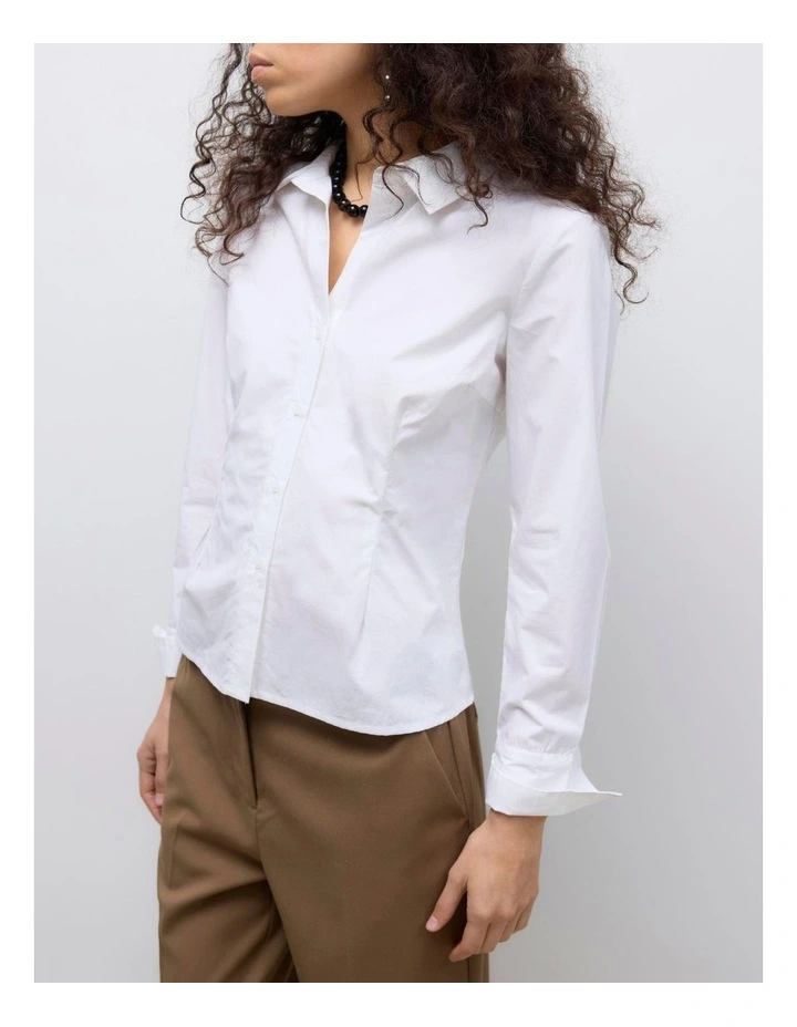 Umas Cotton Shirt in White image 1