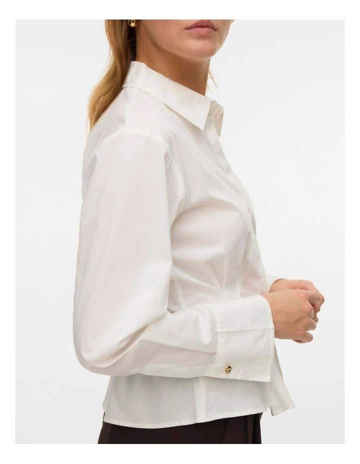 Friba Long Sleeve Cuff Shirt in White image 1