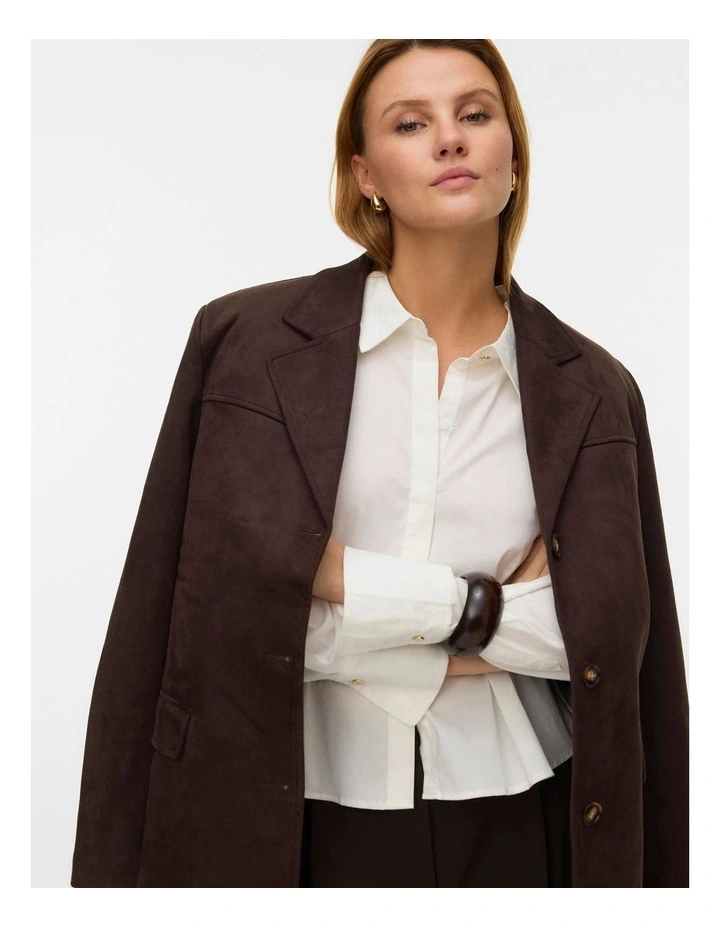 Friba Long Sleeve Cuff Shirt in White image 2
