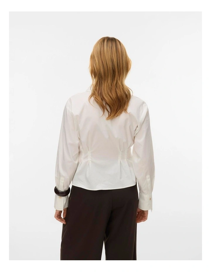 Friba Long Sleeve Cuff Shirt in White image 3