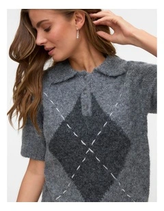 Bliss Polo Knit in Grey