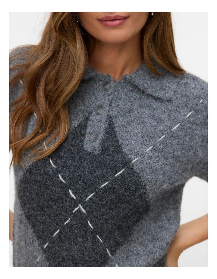 Bliss Polo Knit in Grey image 2