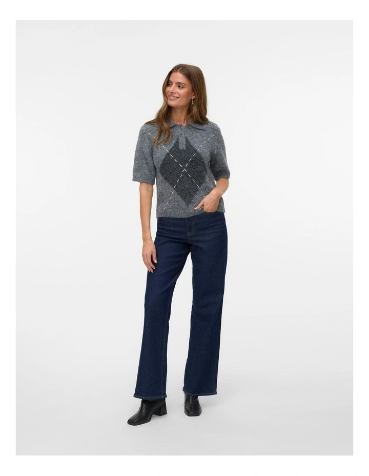 Bliss Polo Knit in Grey image 3