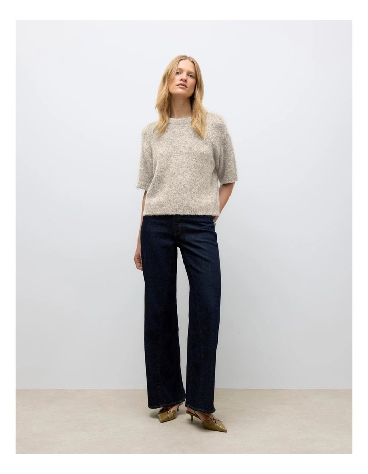 Tessa Knit Top in Oatmeal image 1