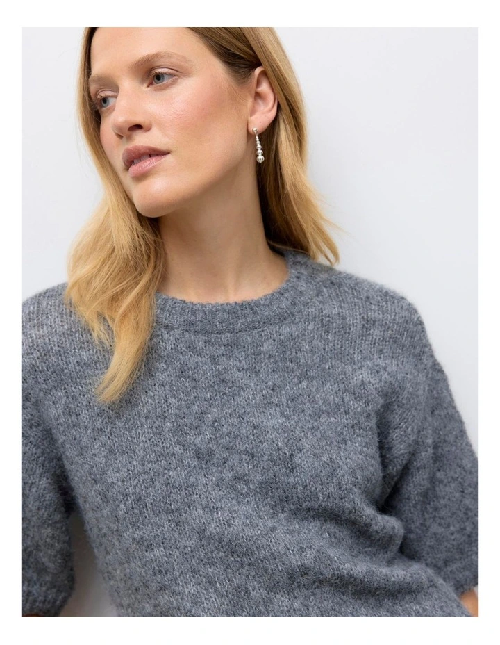 Tessa Knit Top in Grey image 2