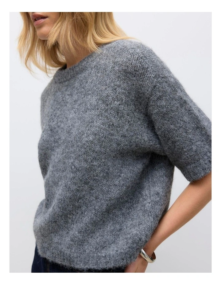 Tessa Knit Top in Grey image 3